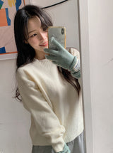 #ウィンターパステルソフトラウンドニット (3color)