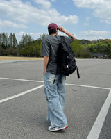Logan Denim Cargo Pants(Light Blue)