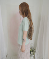 ミルキーカーブ ボートネックショートスリーブTシャツ