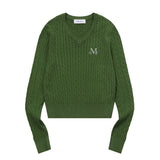 PRIMROSE V-NECK CROP KNIT (6COLOR)