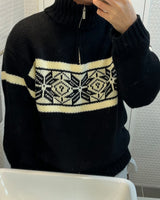 MR Nordic half-zip-up knit (3C)