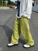 Pink light green pants pastel cotton balloon pants 3C