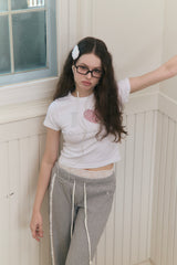 Sweet Dreams Lace Flare Pants (Gray)