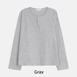 デッキステッチヘンリーネック長袖Tシャツ