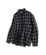87-STAN092 Vintage Forest OverFit Long-Sleeved Tartan Check Shirt
