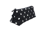 Triangle zipper Pencil Pouch_Dot Black