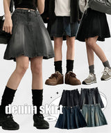 [Brand quality] Evil wide denim tennis skirt