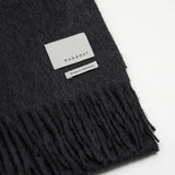Cashmere Woven Scarf Solid_Dark Grey