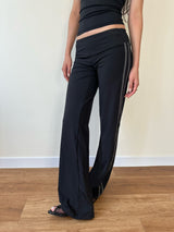 low rise track pants