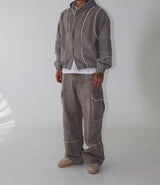 [UNISEX] Vintage Washing Cargo Wide Pants