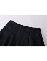 ルアバルーンフィットピンタックショートパンツ ネイビー