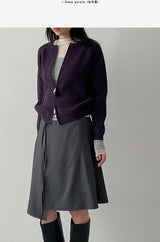Hachi Raglan Knit Zip-Up Cardigan