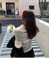 Rope Mood Layered Off-Shoulder Knit / 4 colors