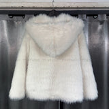 Hoodie fox fur-JK (White)