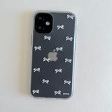 romantic ribbon translucent jelly phone case