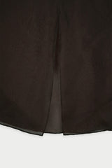 Satin layered set_brown