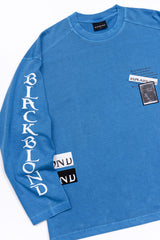 カオスワッペンピグメントロングTシャツ(オーシャンブルー)