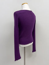 Ella Ribbed Frill Knit Cardigan