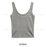 [U-BASIC] ロエルピグメントリブドタンクトップ