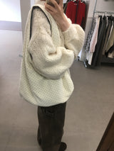 パフリバーシブルドットバッグ (2color)