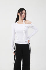 Frill Long Sleeve T-shirt