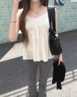 Shirring banding sapn boots cut pants