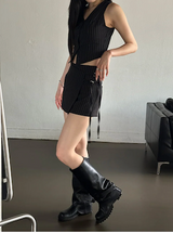 ストライプストラップパンツ