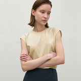 (T-6827)ESSENTIAL LOGO CAP SLEEVE TEE