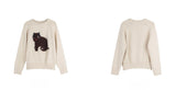 3D Embroidery Ribbon Fleece Deco Knit Sweater