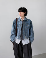 Frayed Crop Denim Jacket