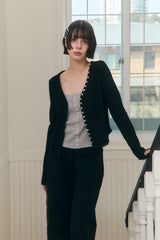 Sweet Dreams Lace Flare Pants (Black)