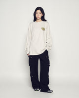 25FW AC BEAR GRAFFITI LONG SLEEVE LIGHT GRAY