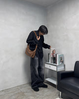 トリープリーツシャツ (ホワイト)