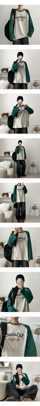 ネーションラグランロングスリーブTシャツ