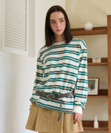 マルチストライプシンボルTシャツ アイボリー