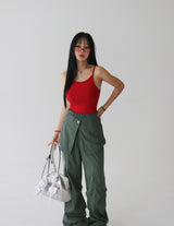 5 colors ベーシックダブルサイドストリングキャミソール