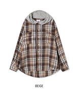 Wake Check Hooded Shirt
