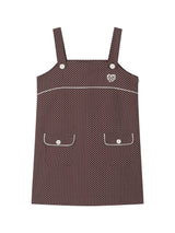 ドーリーボタンミニドレス (BROWN)