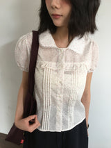 Anki Flora Frill Blouse (1color)