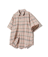 87-STAN071 Soft Vintage OverFit Short-Sleeved Check Shirt
