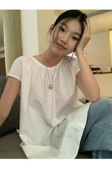 フレンチシャツ ルーズフィット ノースリーブTシャツ