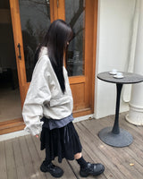 カオンカジュアルコットンフーディジャンパー