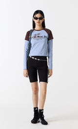 ODSD-Raglan-Track-Semi-Crop-T-shirt - 4 COLOR