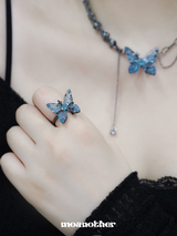 Blue Butterfly Ring