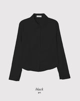 TD コットンスリムクロップシャツ(3color)