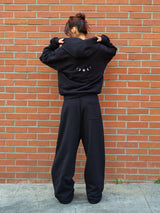 REVERSIBLE CHECK HOOD ZIP-UP BLACK