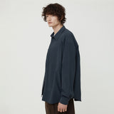 WASHED COTTON SHIRTS DEEP NAVY