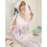 Bow party themed printed pajamas｜Suitable for all seasons