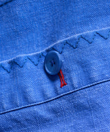 Floral Stitch French Work Jacket - Blue