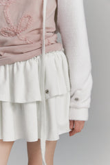 Fur Ribbon Bolero White